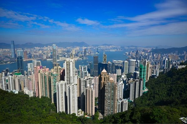 תצפית ממגדל הפסגה באי הונג קונג